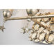 Star 3 Light 22 inch Silver leaf Bath Light Wall Light in Silver Leaf with Antique